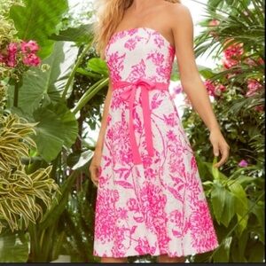 Lily Pulitzer midi pink and white dress NWT